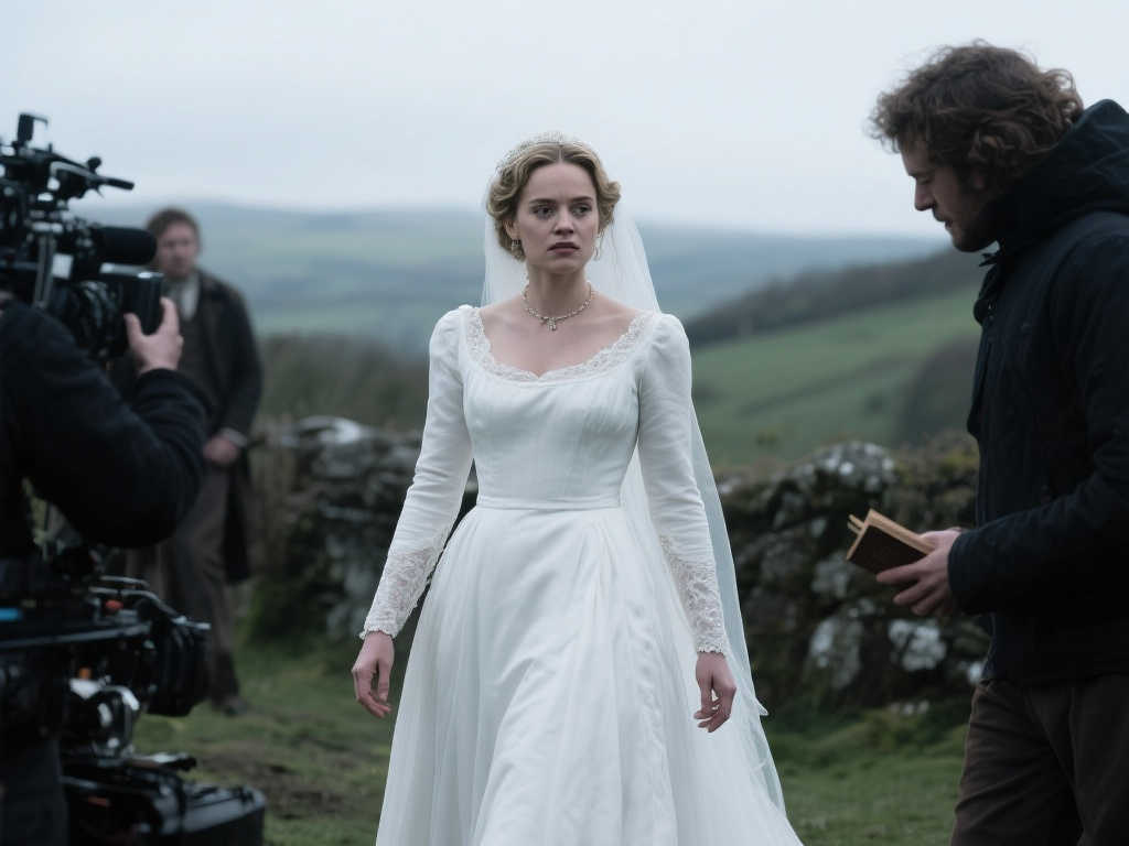 玛格特·罗比婚纱造型惊艳亮相 新版《呼啸山庄》路透照曝光! 玛格特·罗比婚纱造型惊艳亮相 新版《呼啸山庄》路透照曝光!